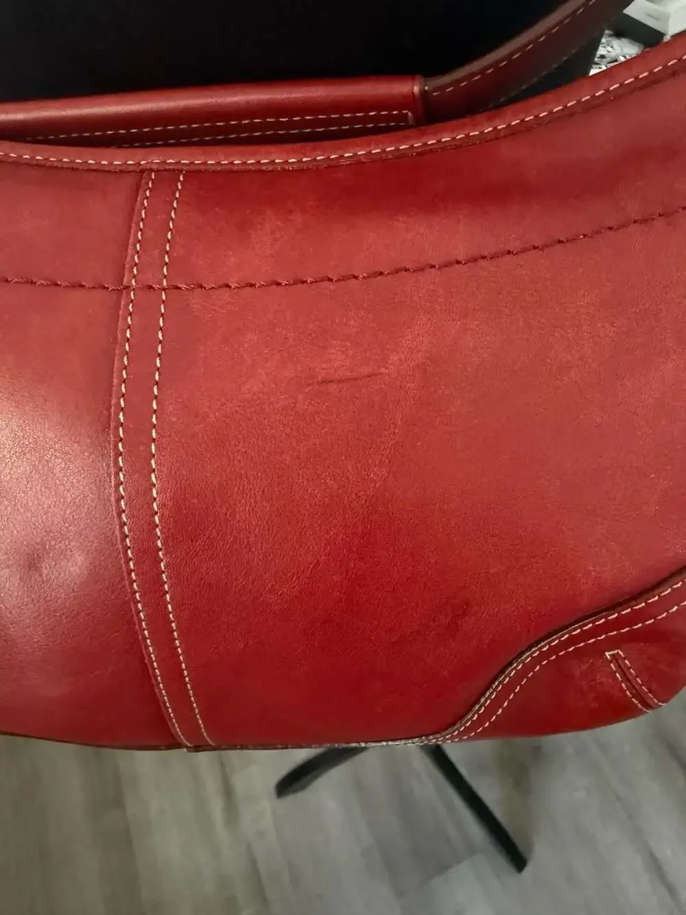 Coach Red Leather Soho Buckle Flap Shoulder Bag Hobo Bag